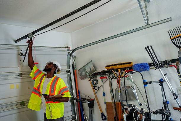 Professional Garage Door Installation technician working in Perris, CA